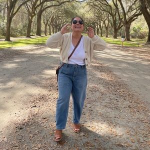 Madewell greywood cropped cardigan